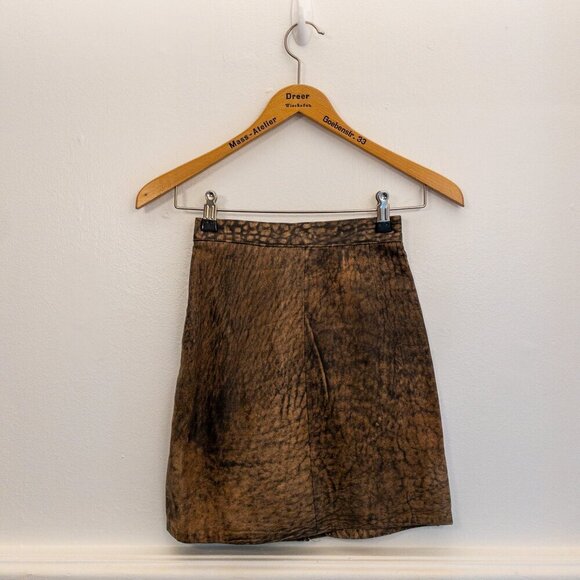 Philip Noel 100% Genuine Leather Cropped Jacket & Skirt Set - Picture 10 of 11